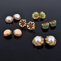 6 Pairs of 14K Gold Estate Earrings Diamonds, Gemstones & Pearls - Sold for $2,560 on 11-09-2023 (Lot 1141).jpg
